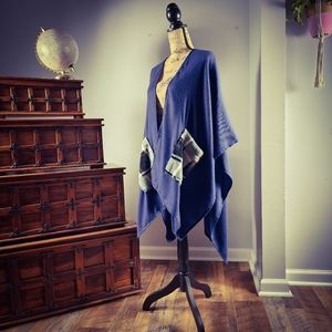 Blue Vince Camuto Open-Front Cardigan/Wrap